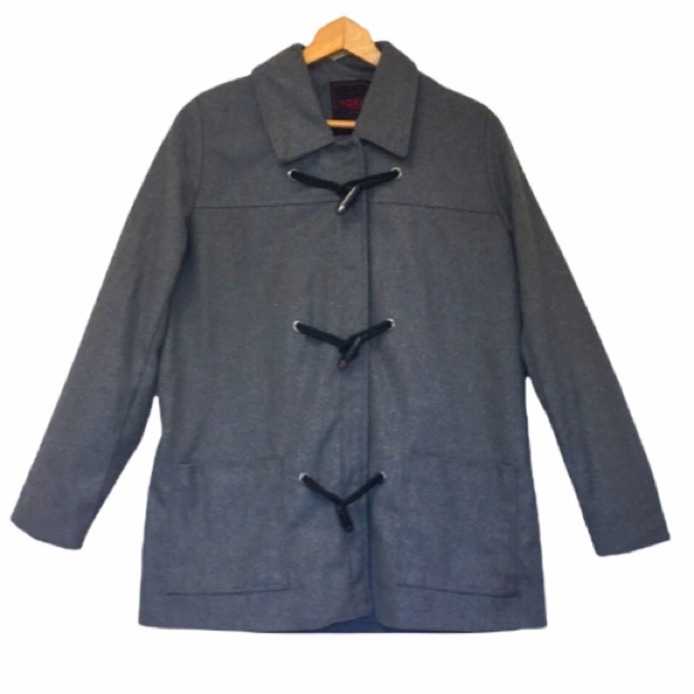 New York Yoki Lined Winter Jacket Button and Zip